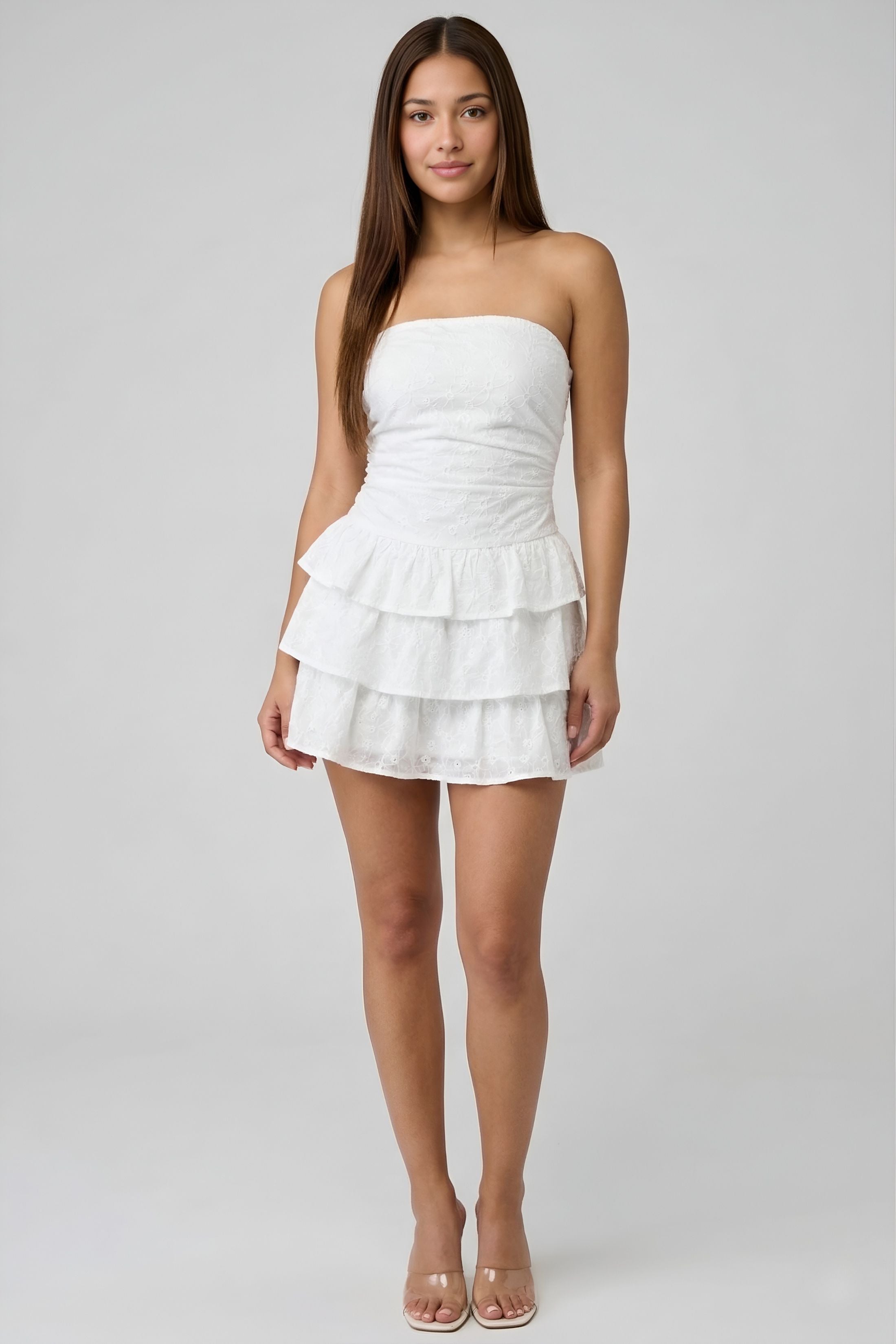 Julia Strapless Tiered Mini Dress