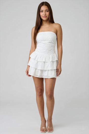 Julia Strapless Tiered Mini Dress