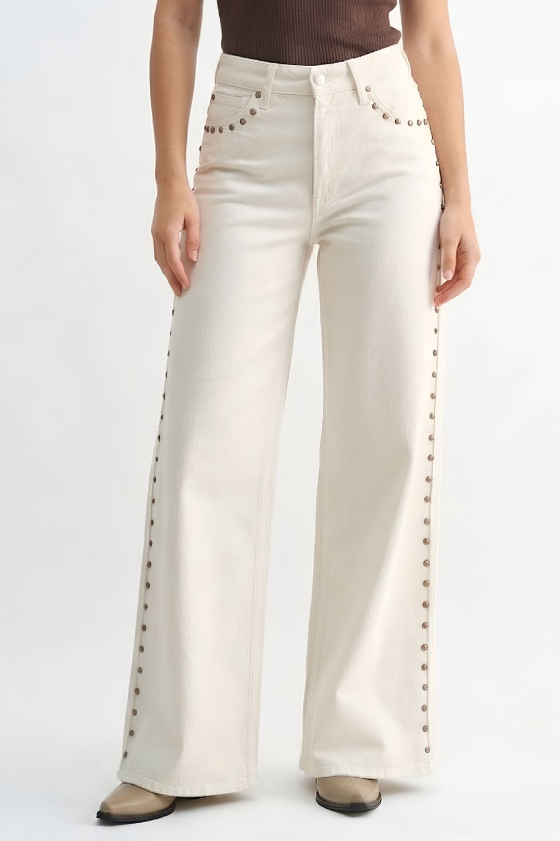Bowen Studded Palazzo Jeans