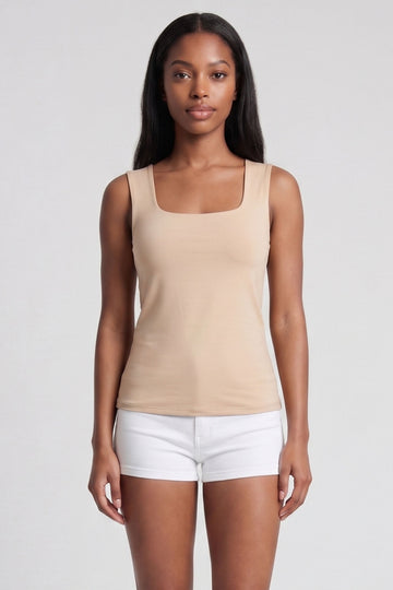 Kira Square Neck Fitted Tank