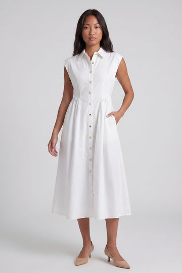 Tessa Button Up Collared Dress