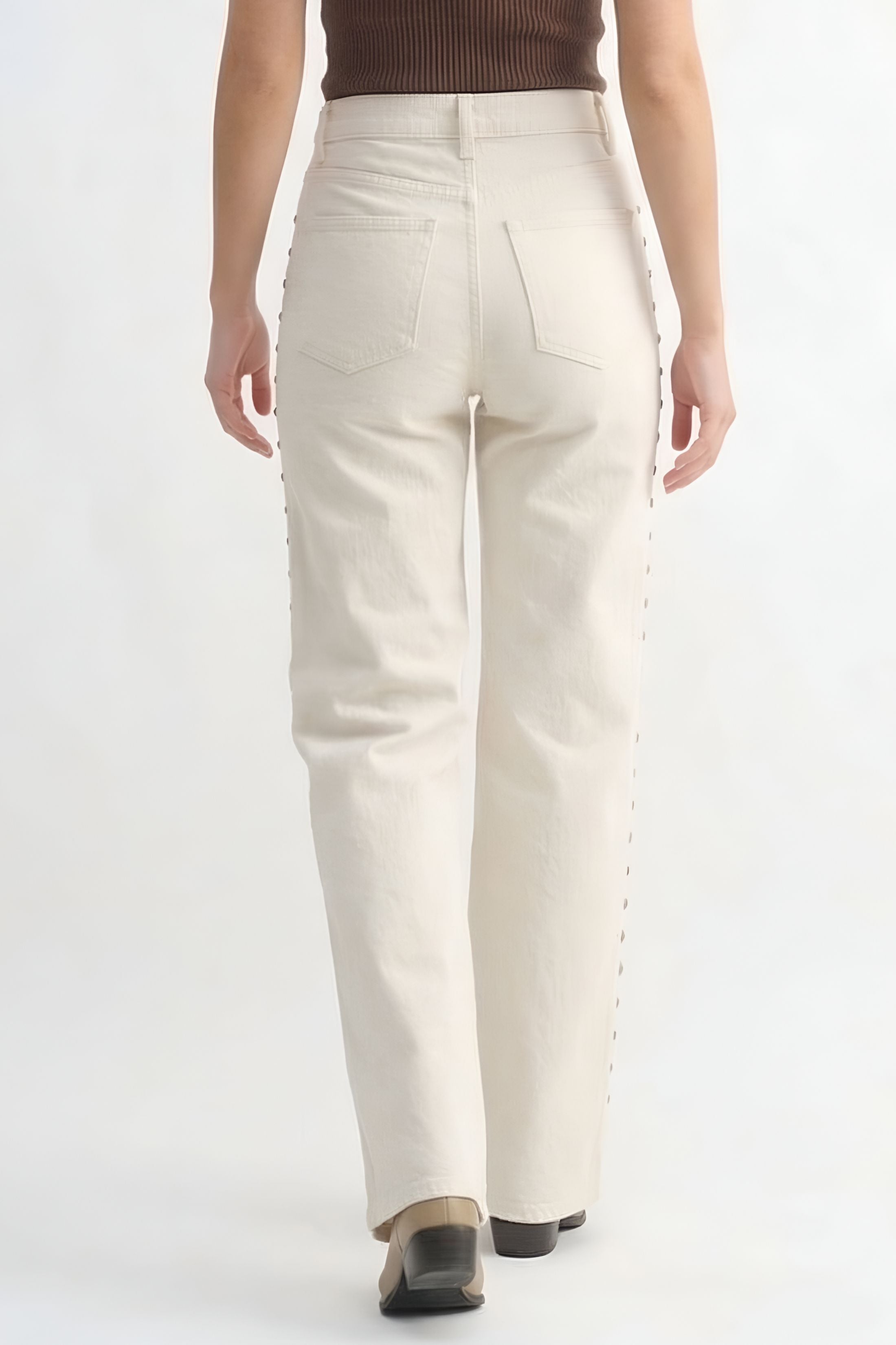Bowen Studded Palazzo Jeans