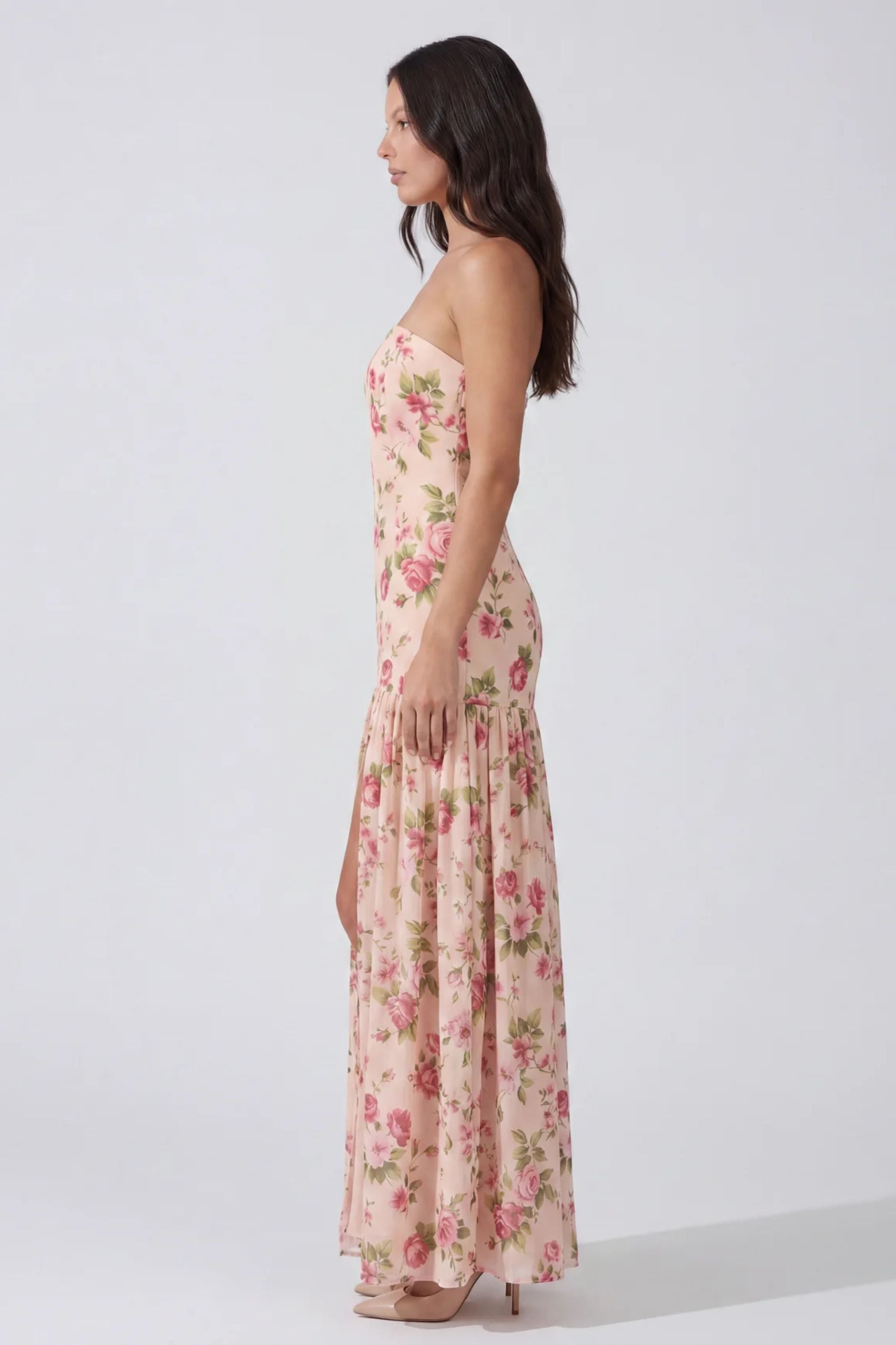 Cleo Strapless Drop Waist Maxi Dress