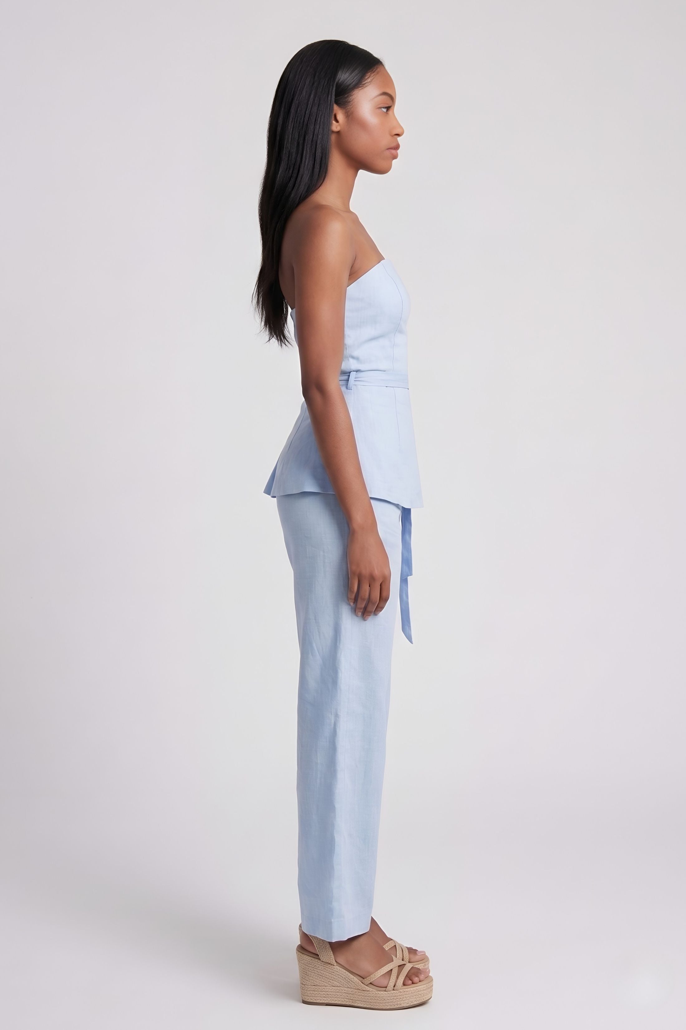 Caroline Strapless Linen Jumpsuit