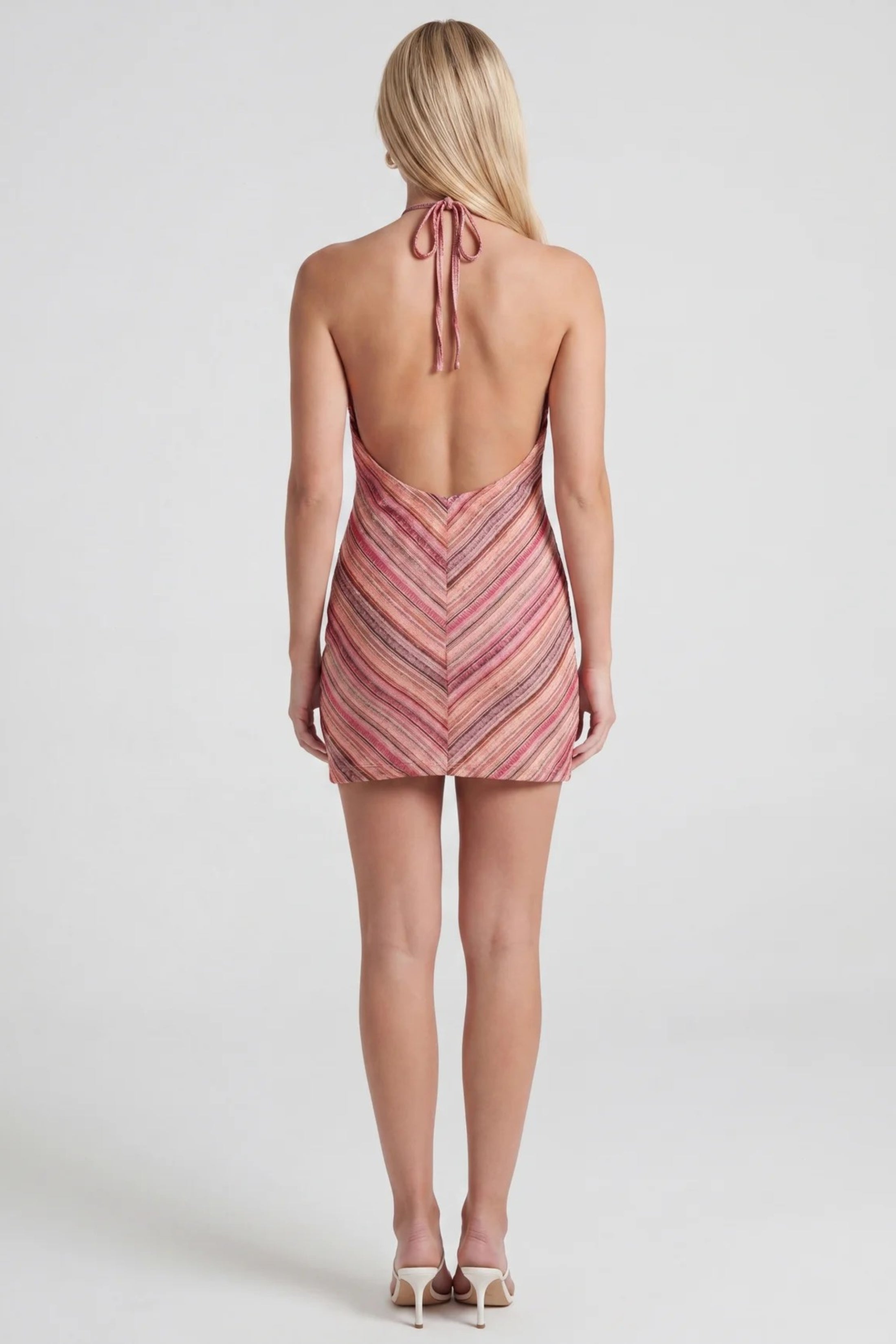 Camila Multi Color Halter Mini Dress