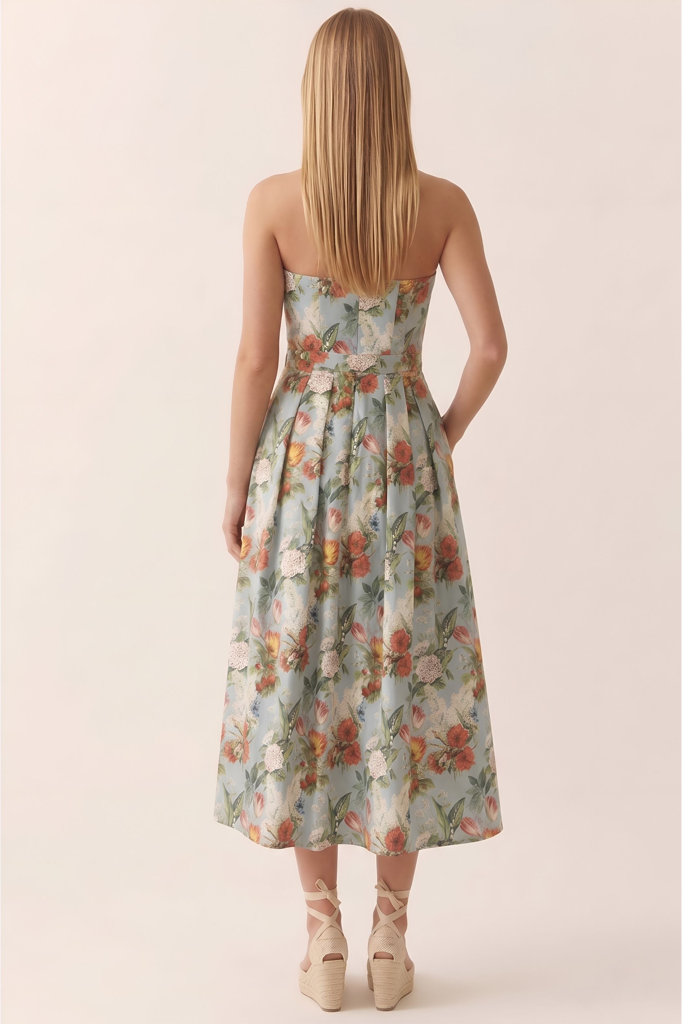 Ivy Floral Strapless Dress