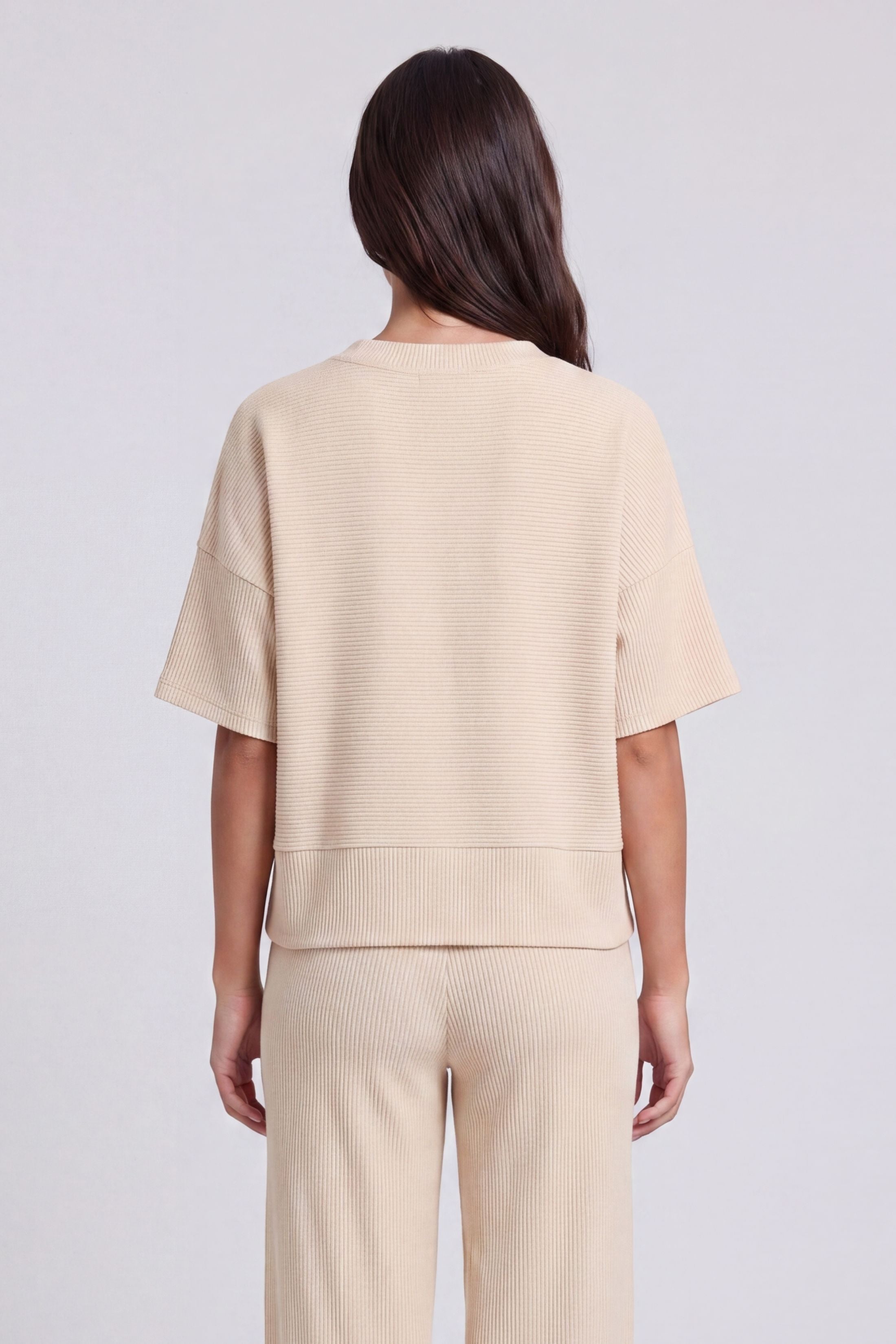 Izzy Ribbed Round Neck Tee