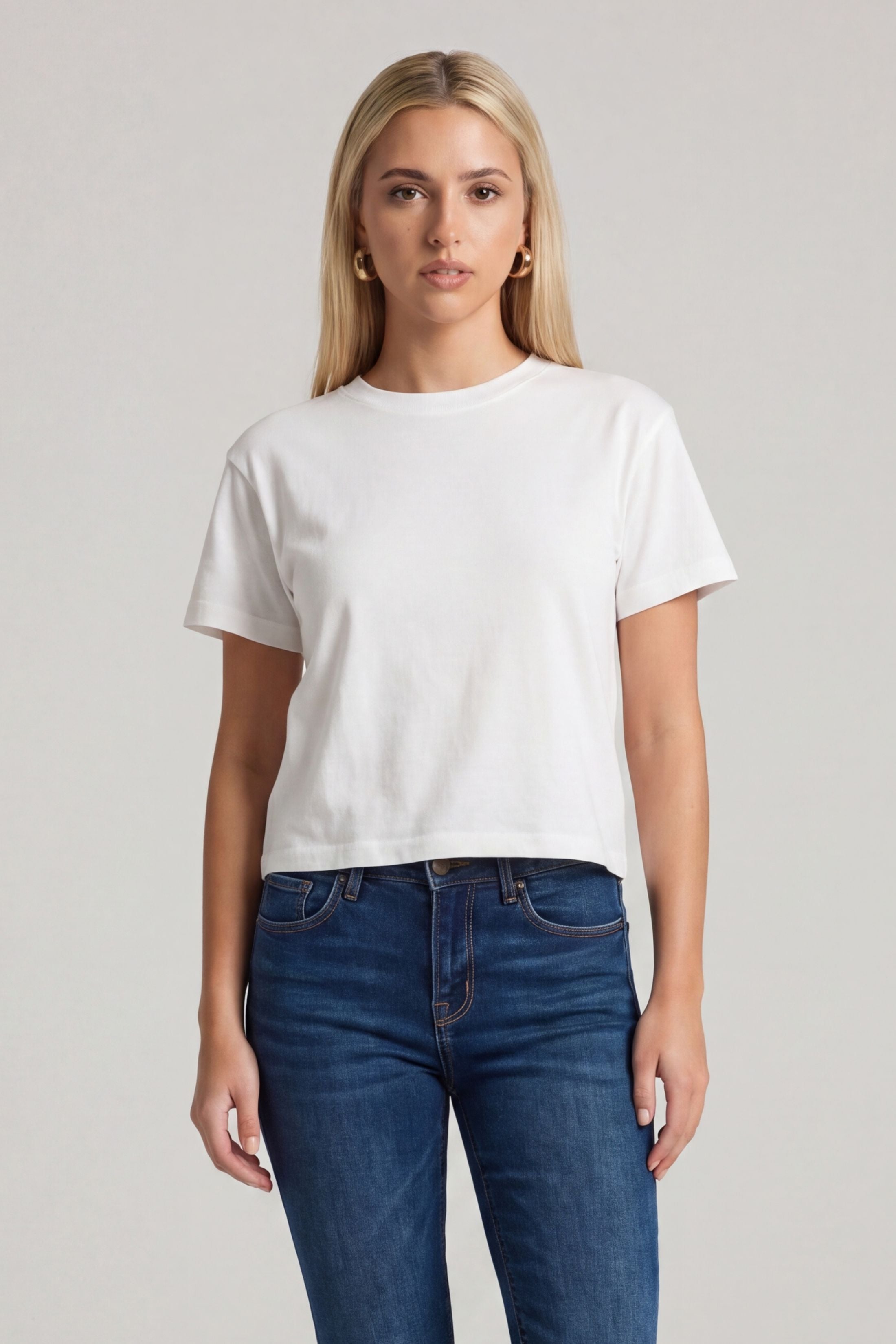 Haley Cotton Crew Neck Short Sleeve T-shirt