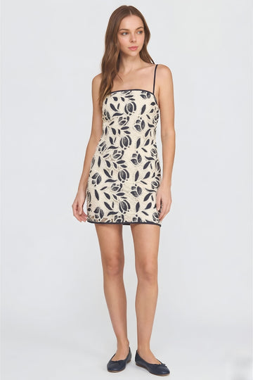 Sarah Floral Lace Crochet Mini Dress