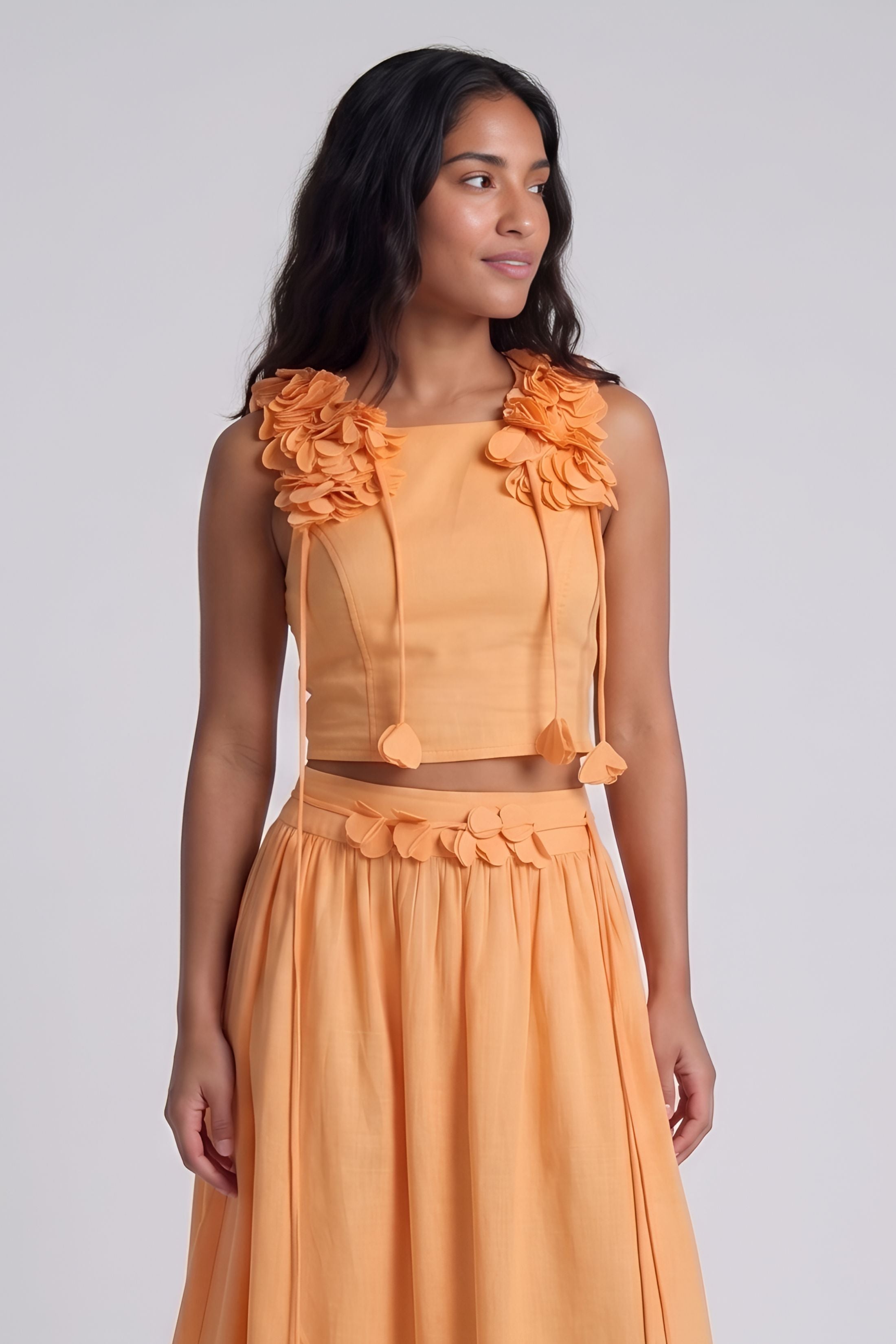 Caren Flower Detail Sleeveless Top