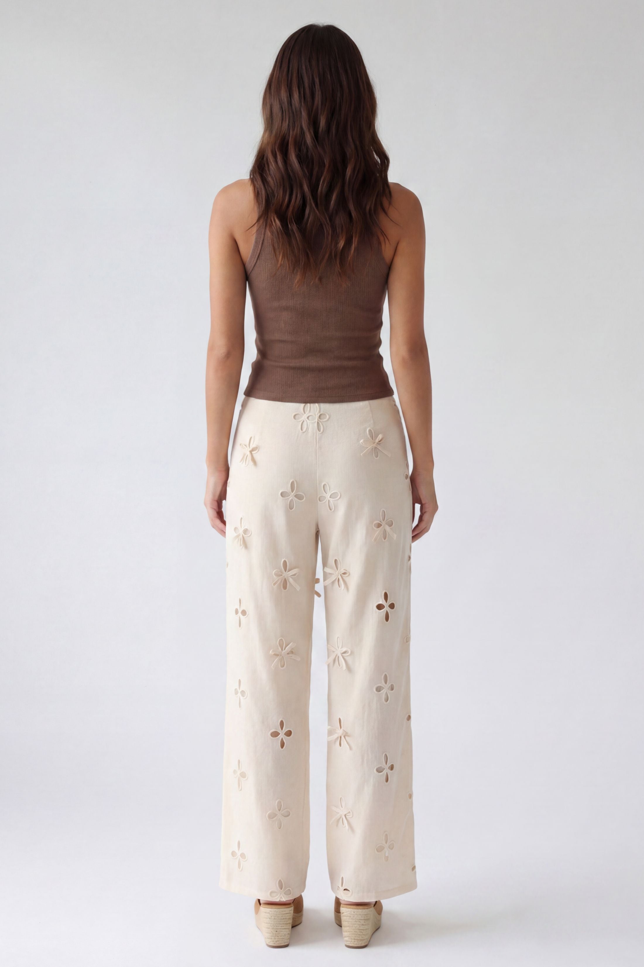 Kellie Cutout Detail Wide Leg Pants