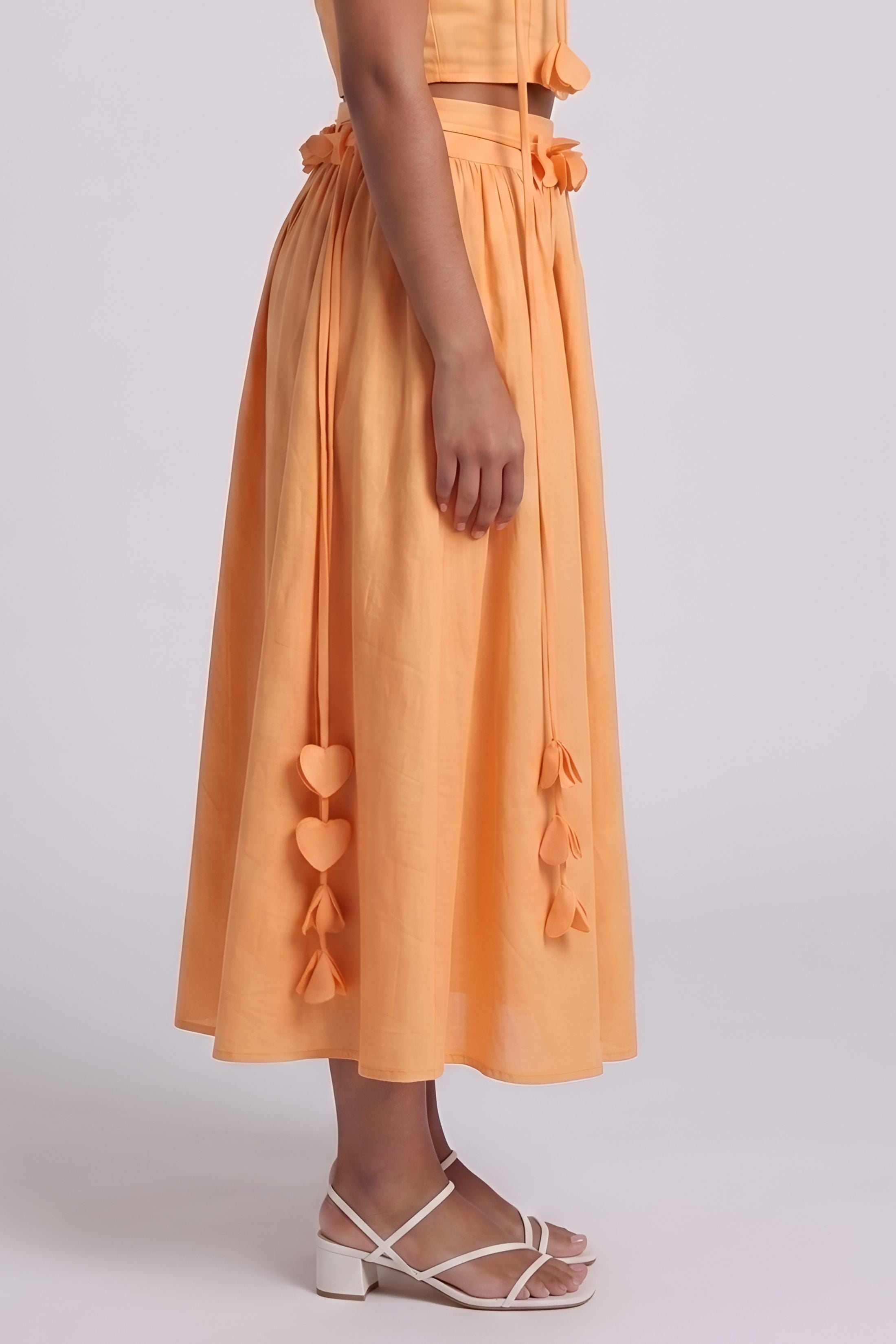 Caren Flower Detail Maxi Skirt