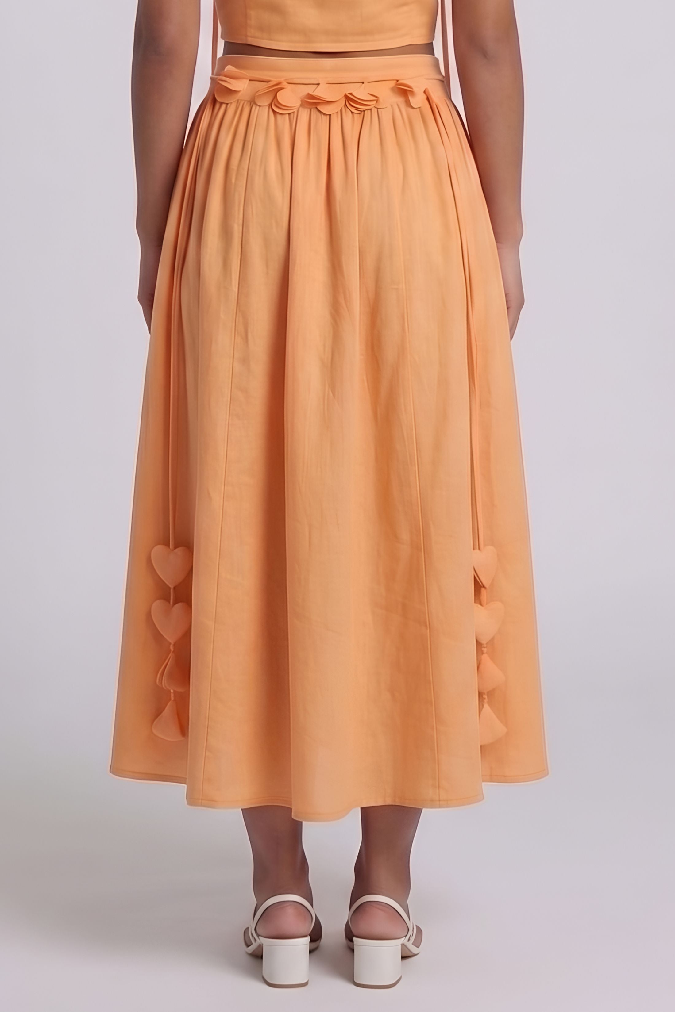 Caren Flower Detail Maxi Skirt