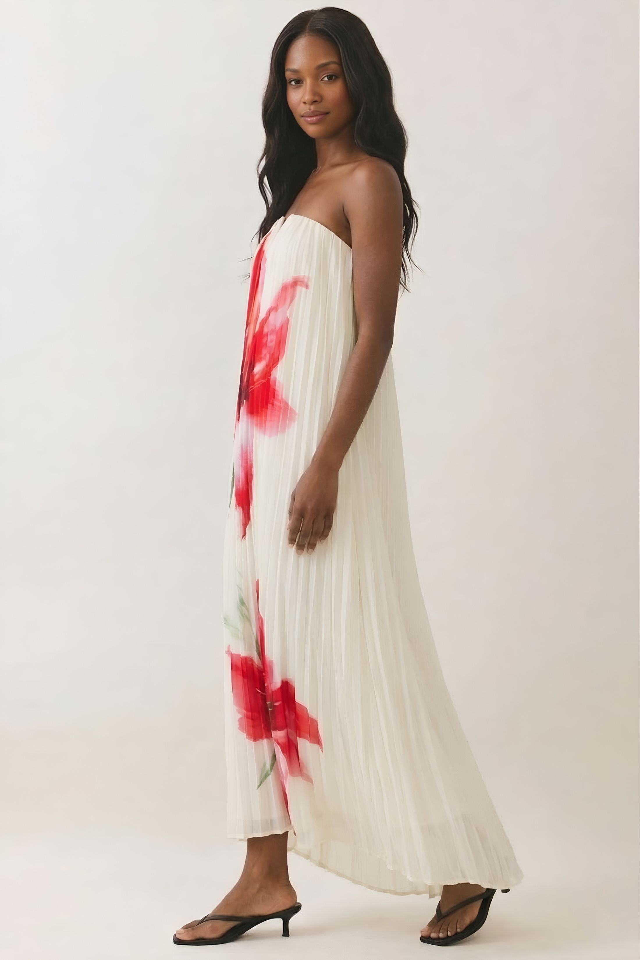 Lily Strapless Floral Maxi Dress