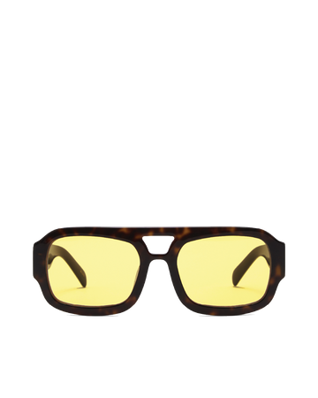 THE SUKI - DARK HAVANA TORT-YELLOW
