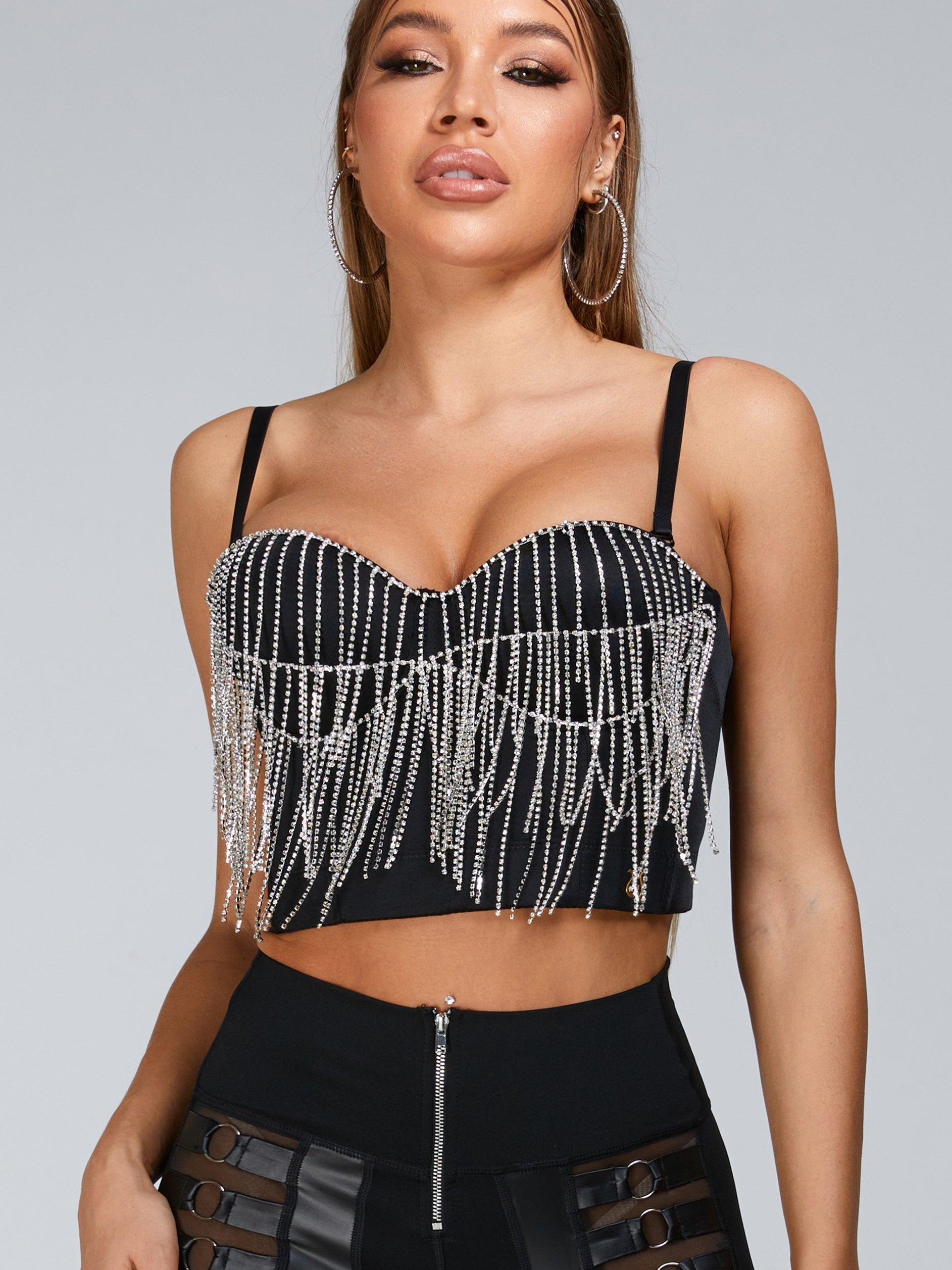 ¡°Stitching Sexy¡± Cutout Mesh Zipper Leggings