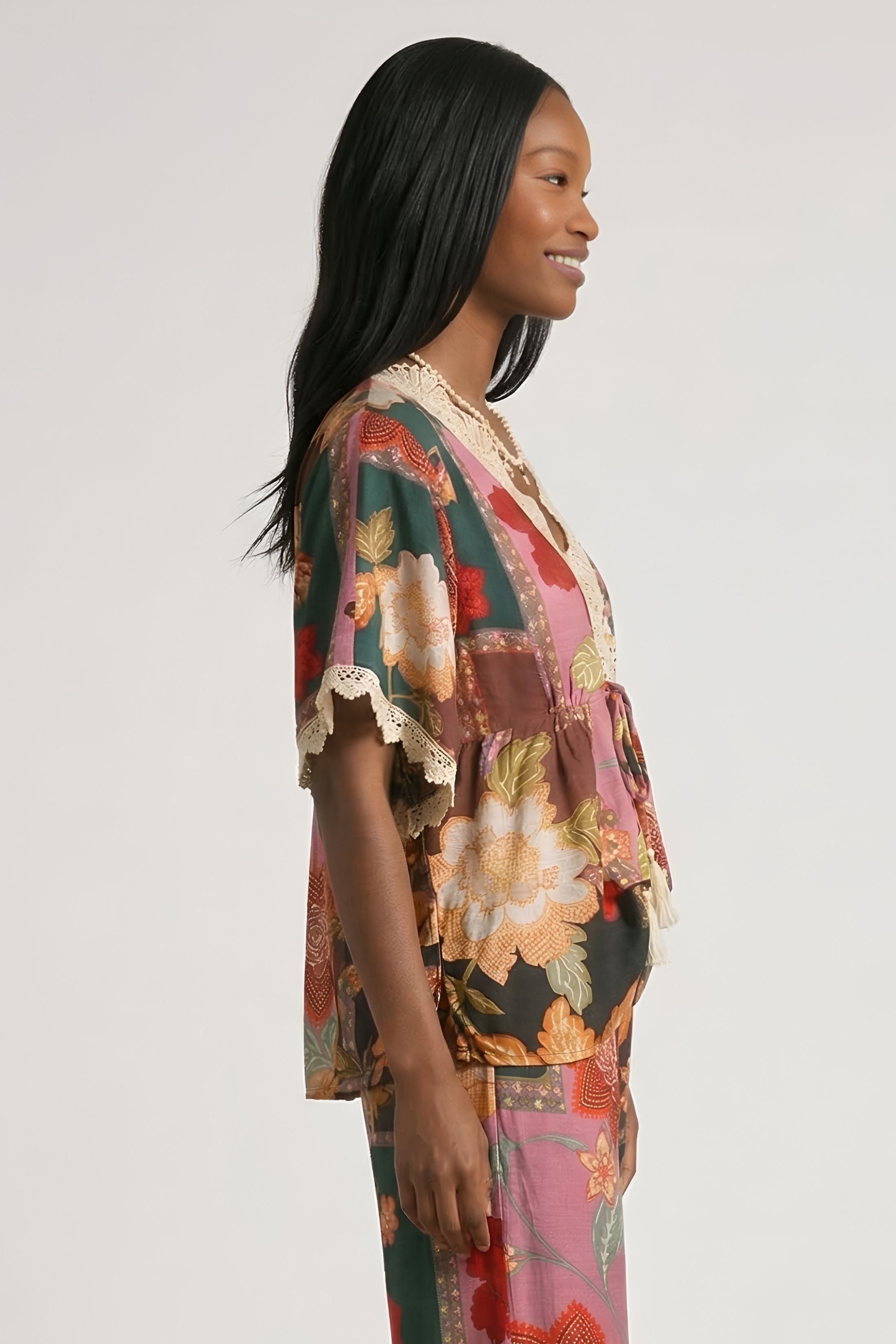 Fleming Patchwork Print Top