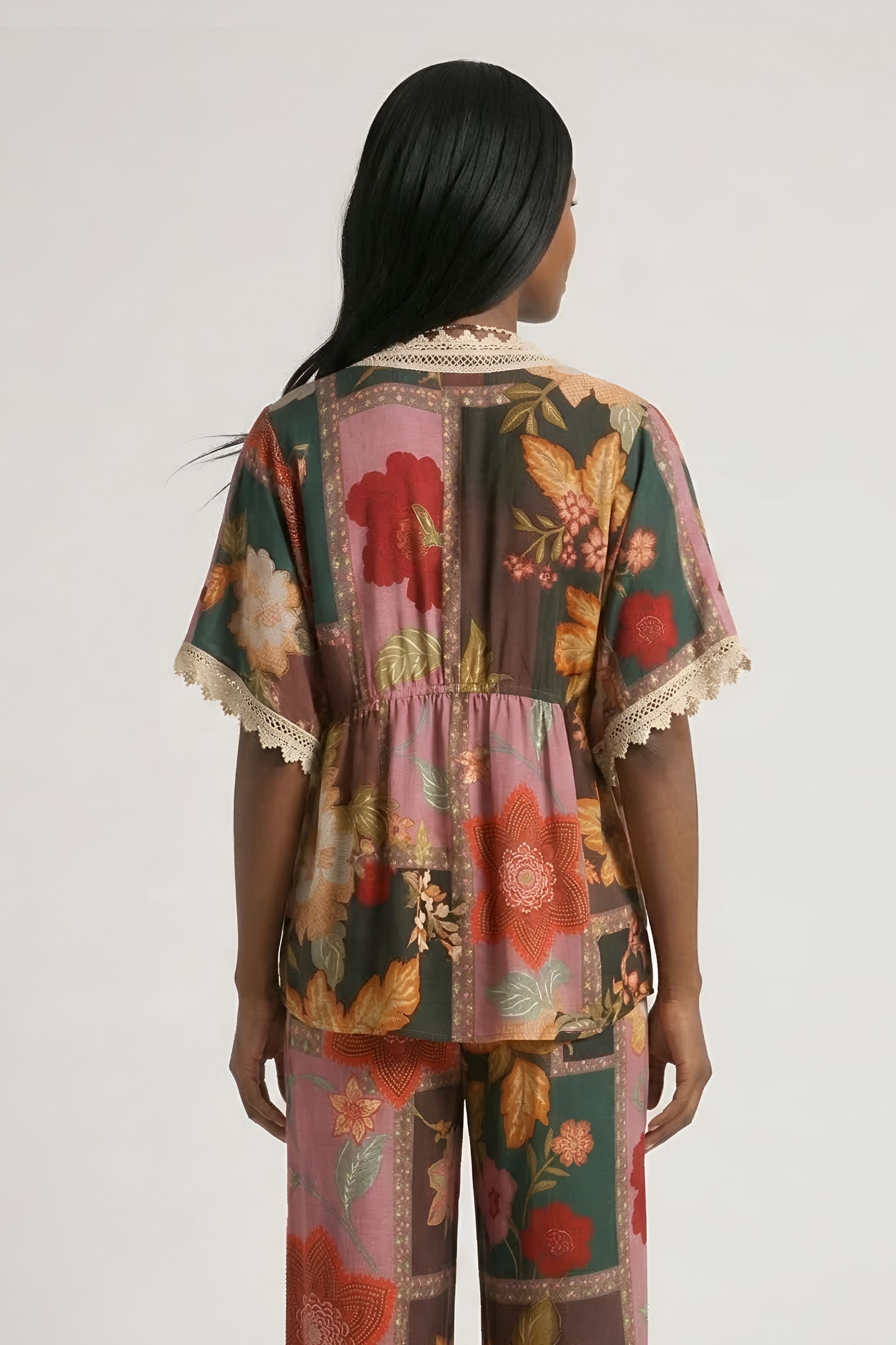 Fleming Patchwork Print Top