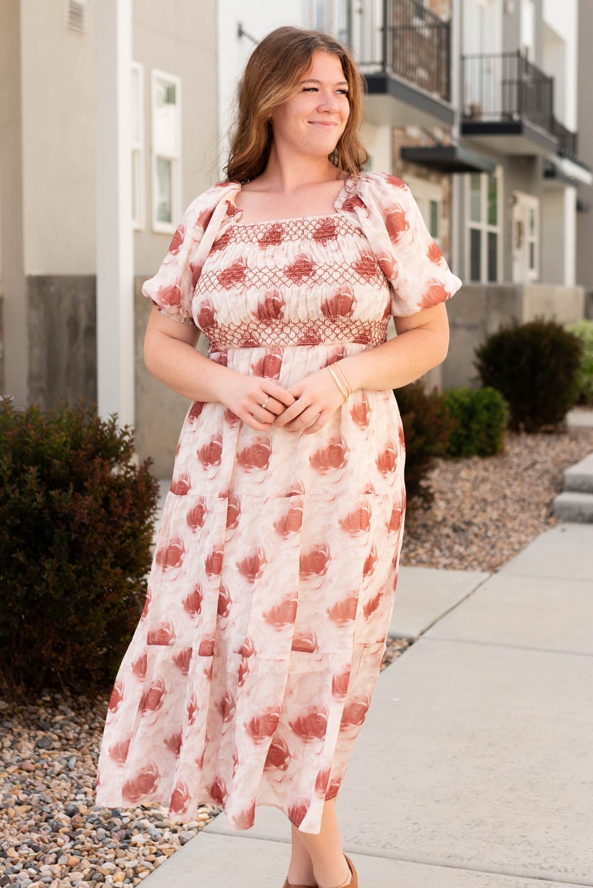 Victoria Rose Floral Tiered Dress