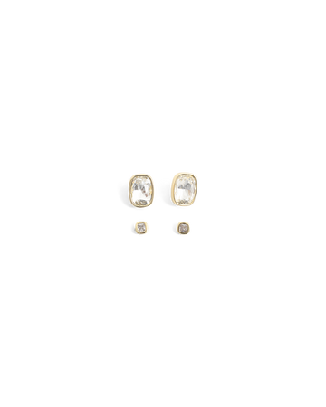 ZIA EARRING PACK - GOLD PLATED 18K-DIAMANTE