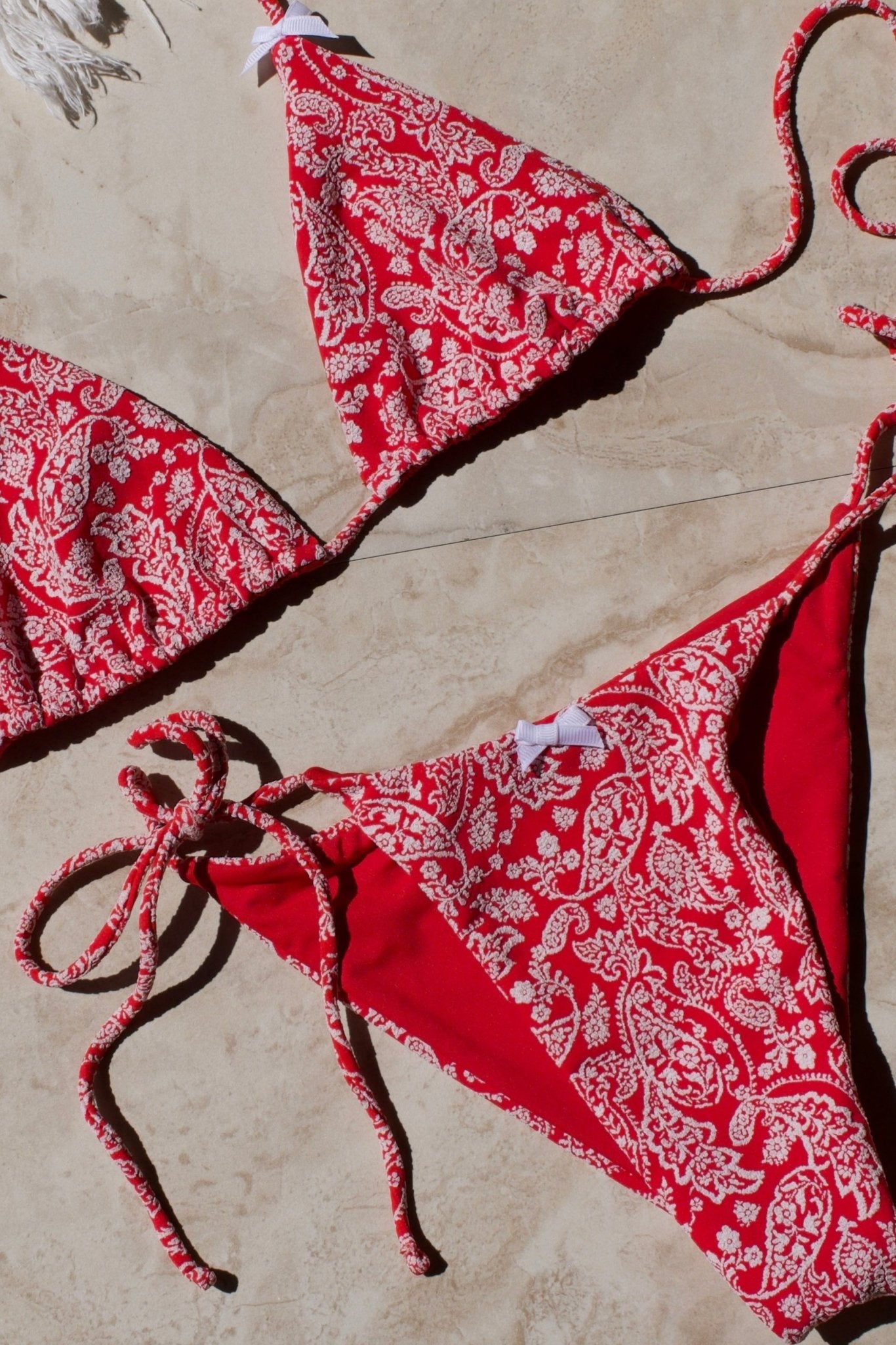 Bali Bottom - Red Paisley