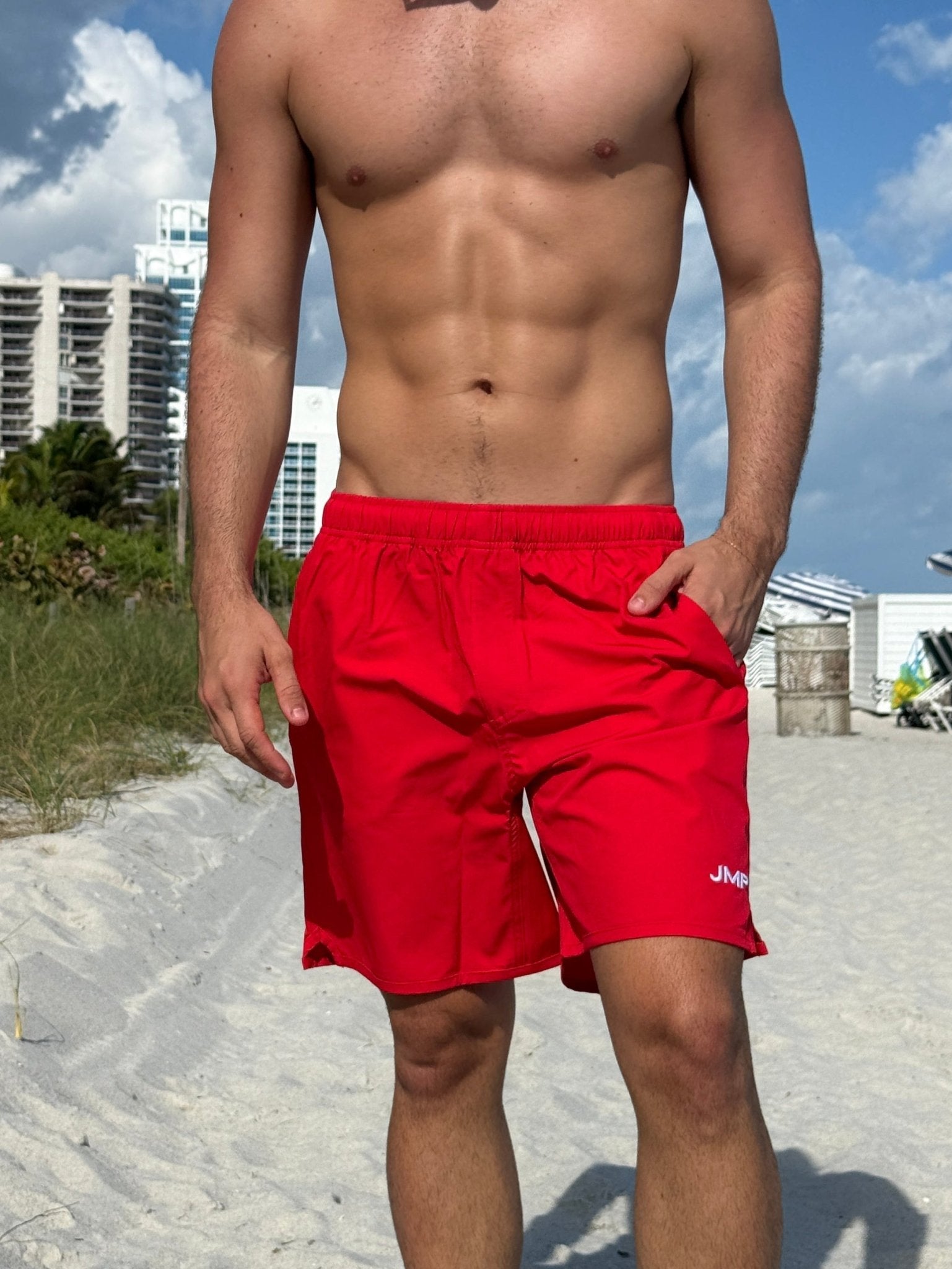 Barbados Men's Swim Trunk - Red