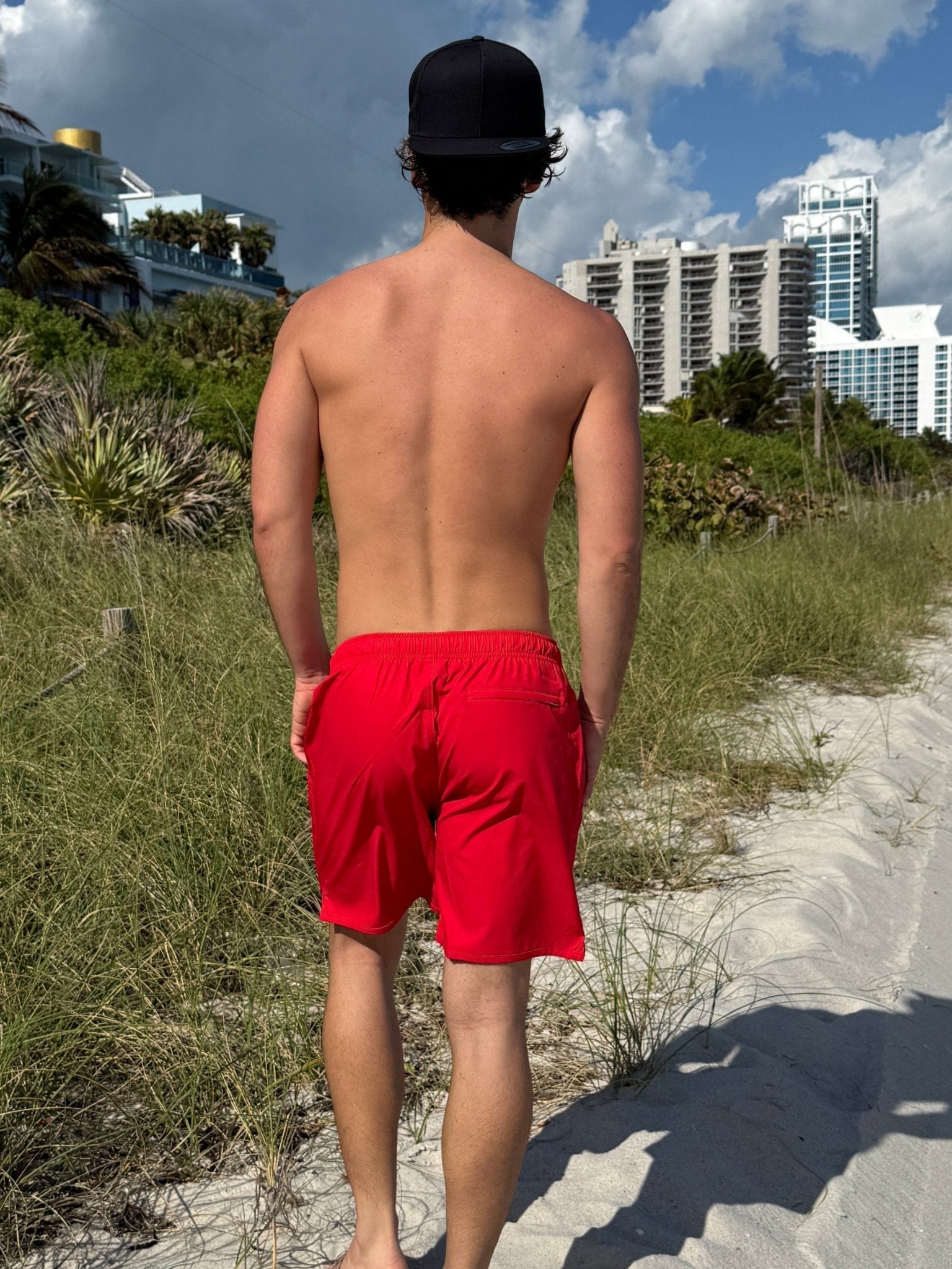 Barbados Men's Swim Trunk - Red