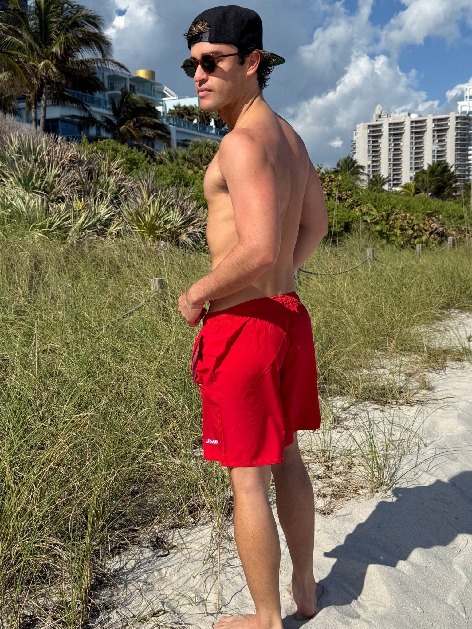 Barbados Men's Swim Trunk - Red