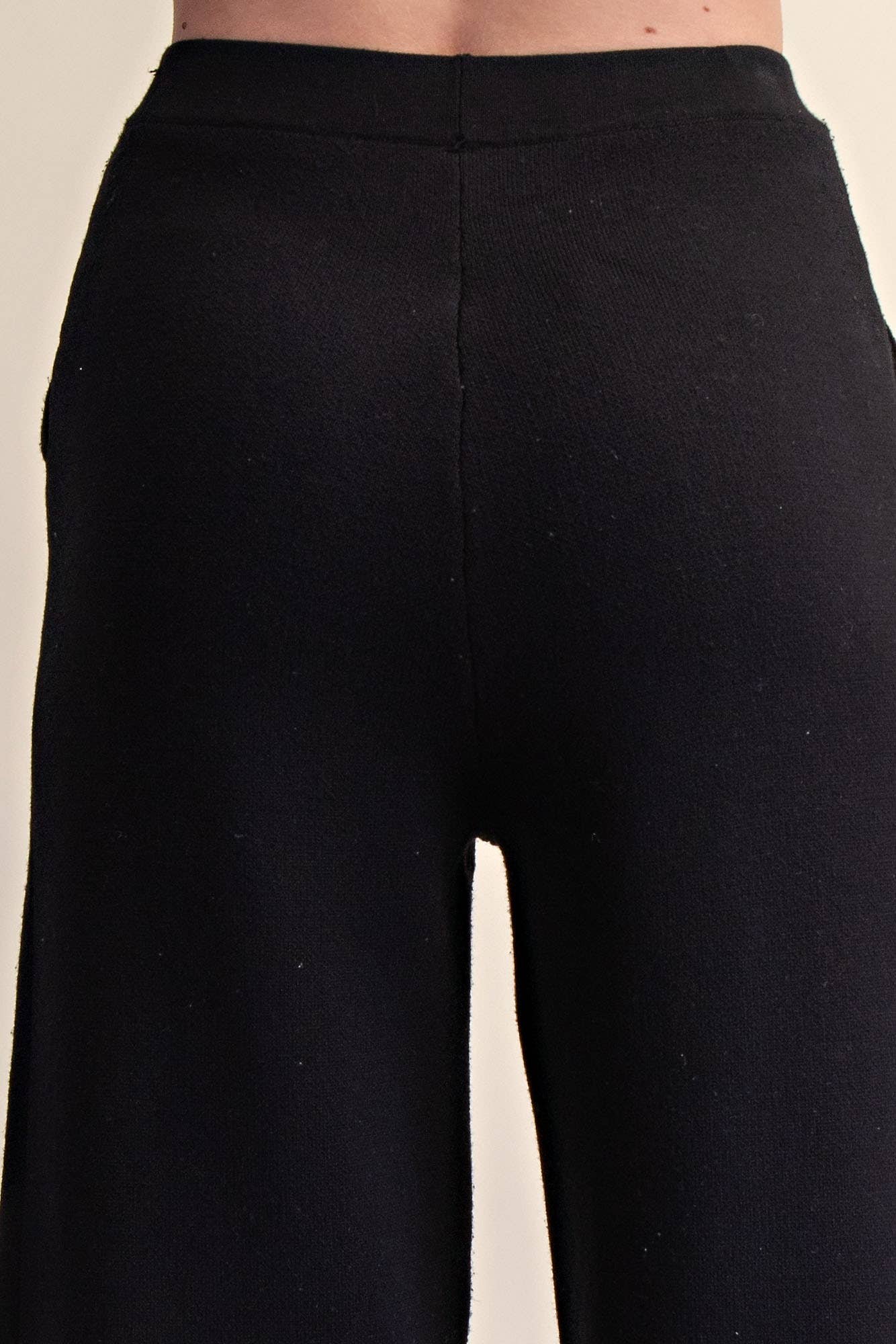 High Waist Elastic Band Scallop Pants