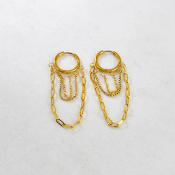Claire Chain Hoop Earrings