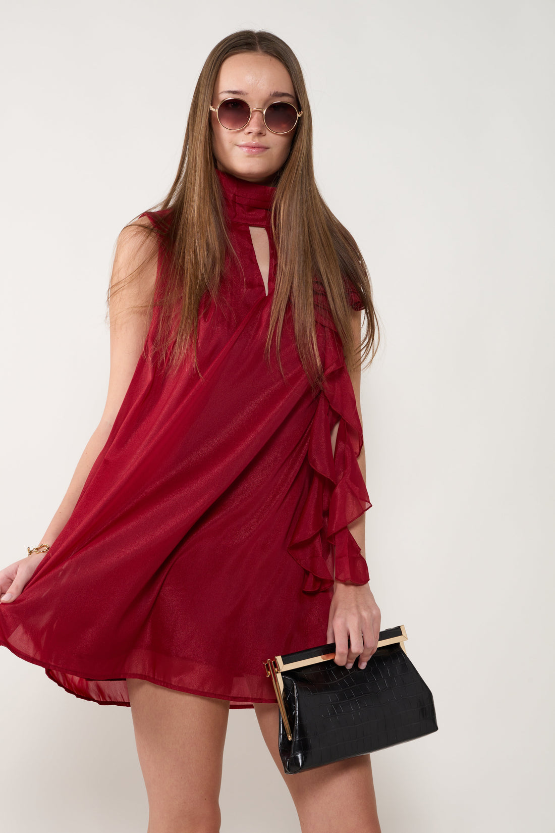 Elle High Neck Mini Dress