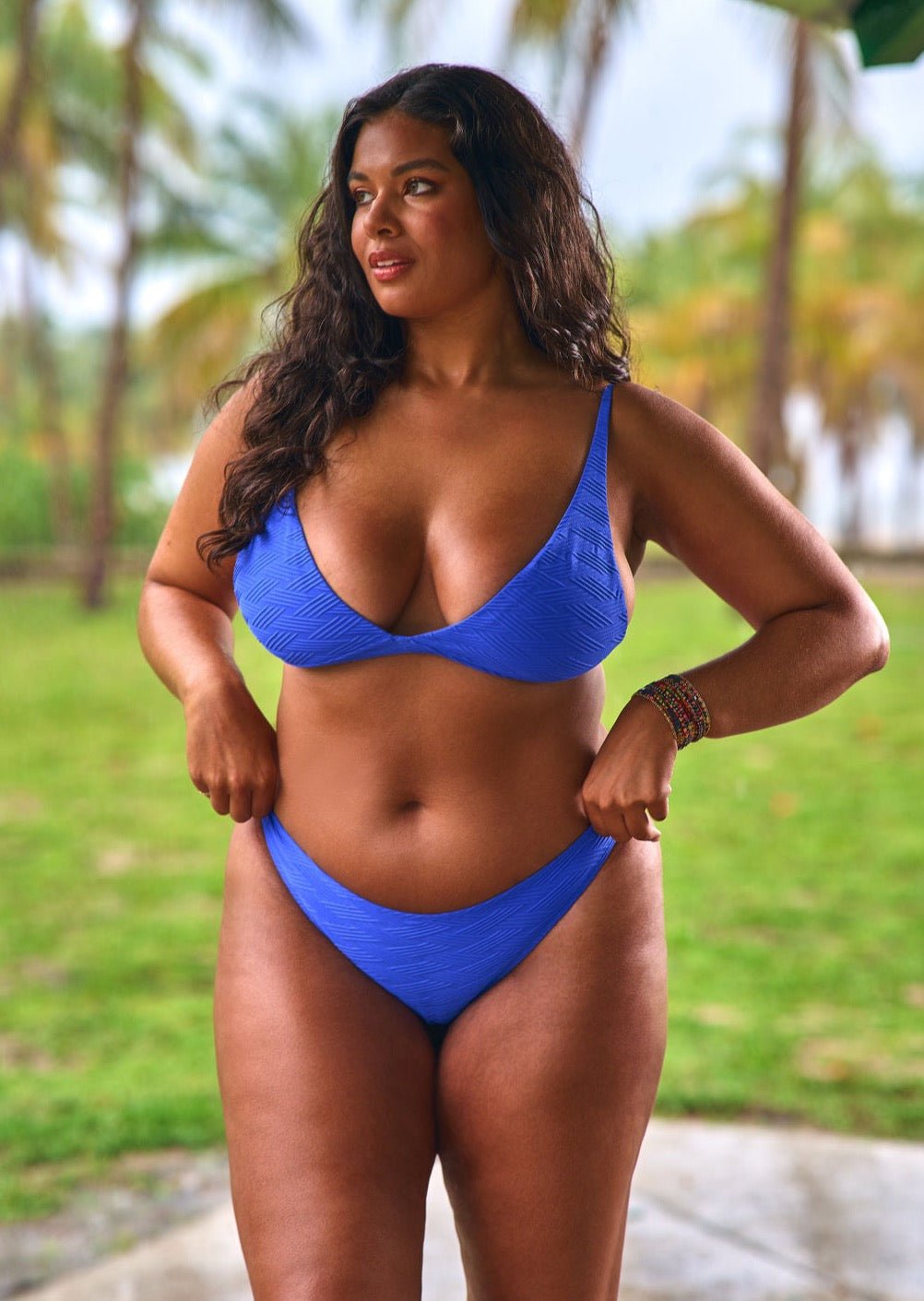 Hermosa Bralette Top - Cobalt Sands