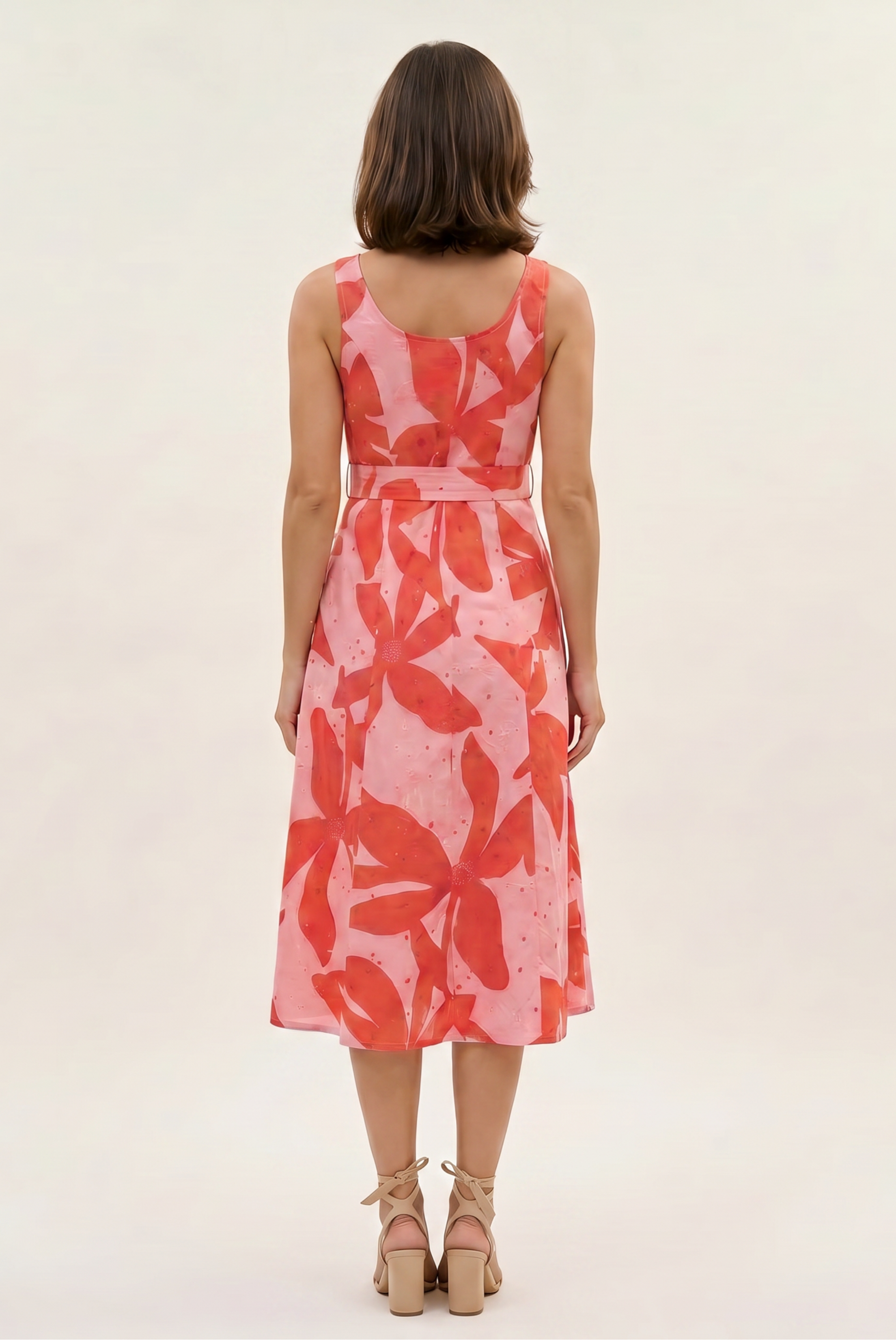 Maya Abstract Floral Print Midi Dress