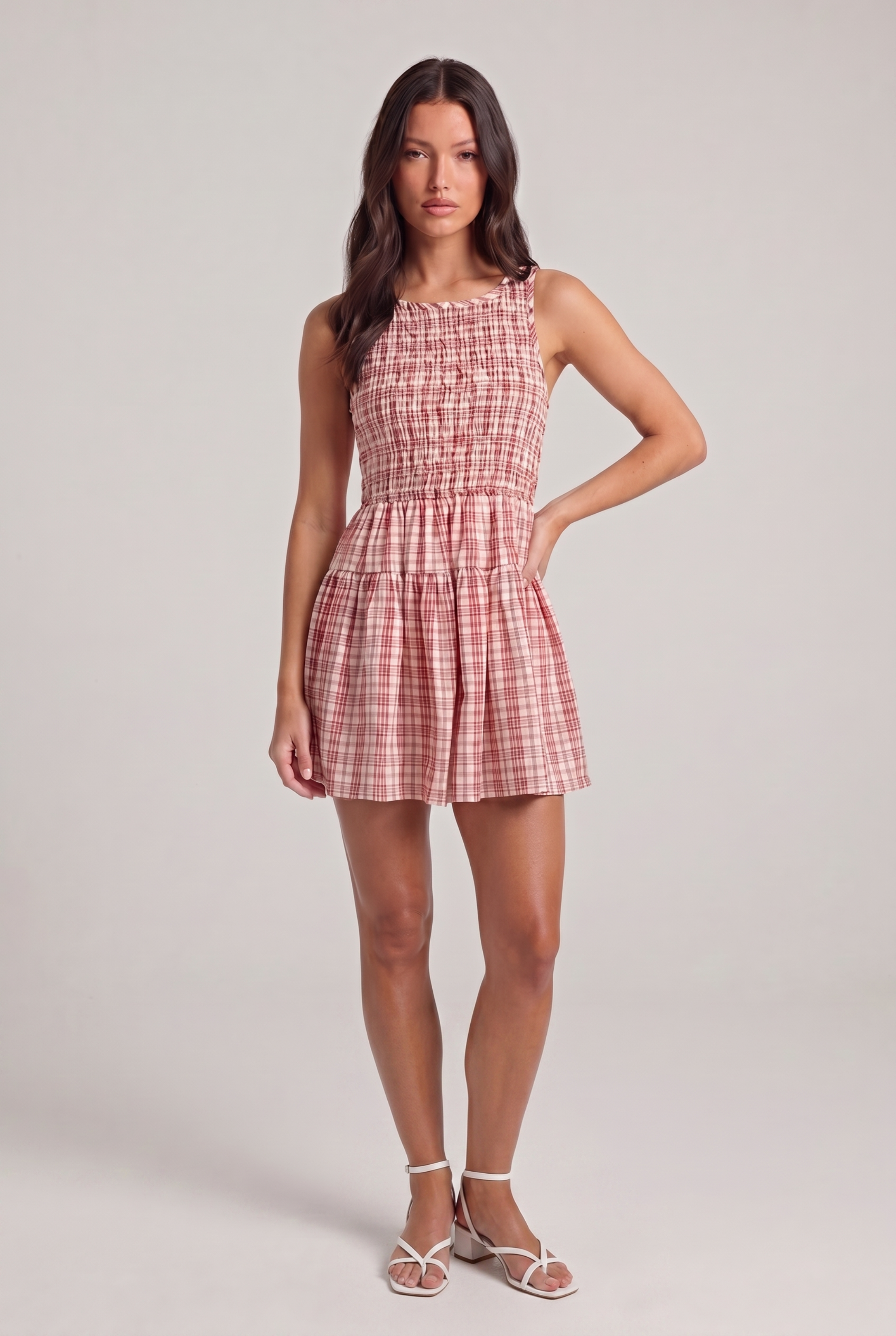 Brooklyn Red Plaid Mini Dress