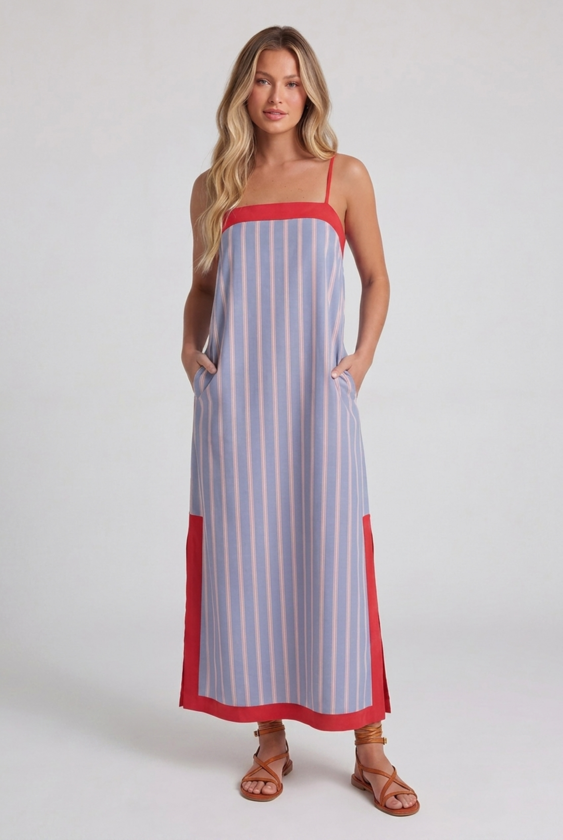 Savannah Striped Midi Dress