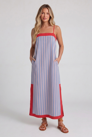Savannah Striped Midi Dress