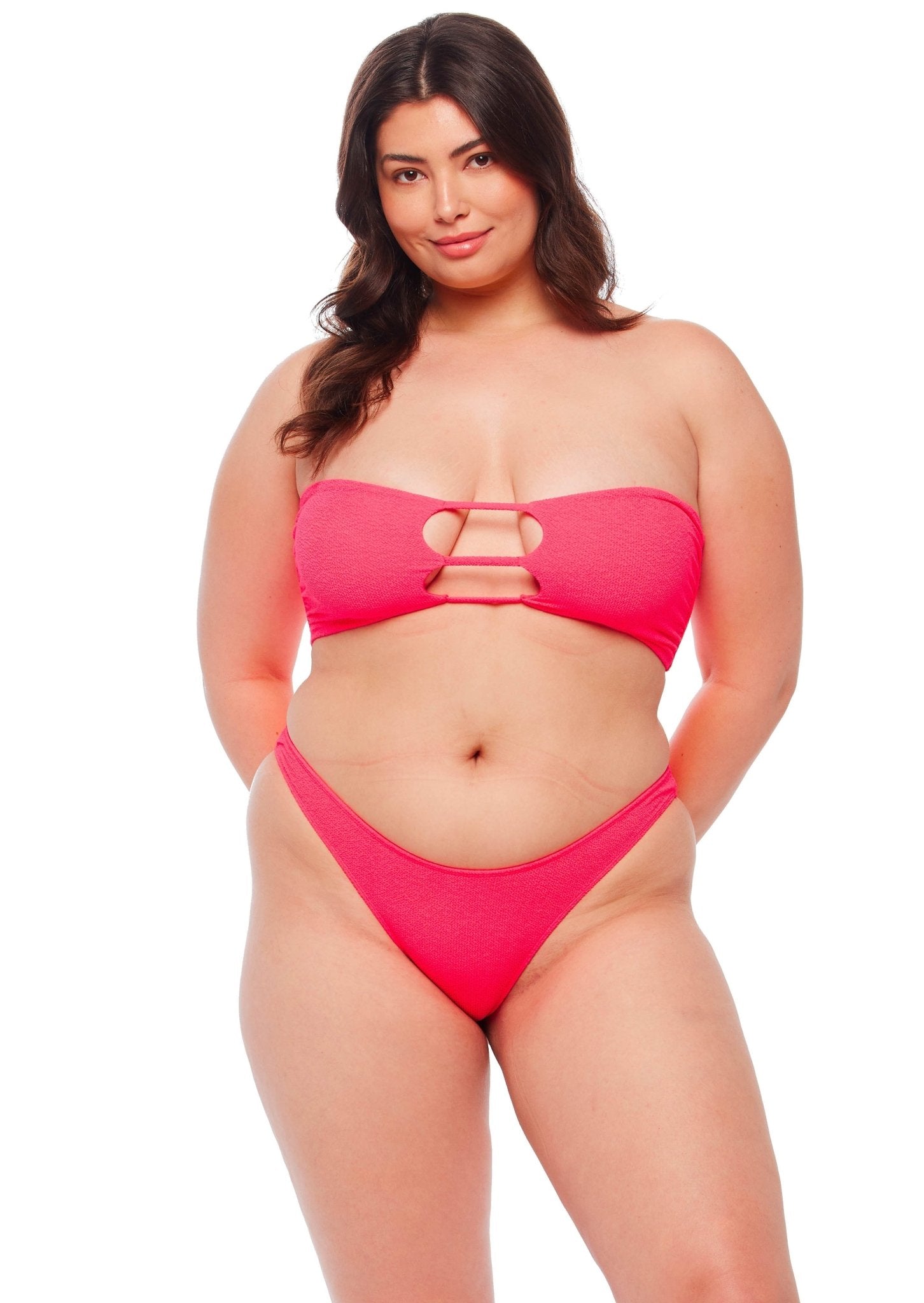 Malibu High Leg Cheeky Bikini Bottom - Zinnia Pink
