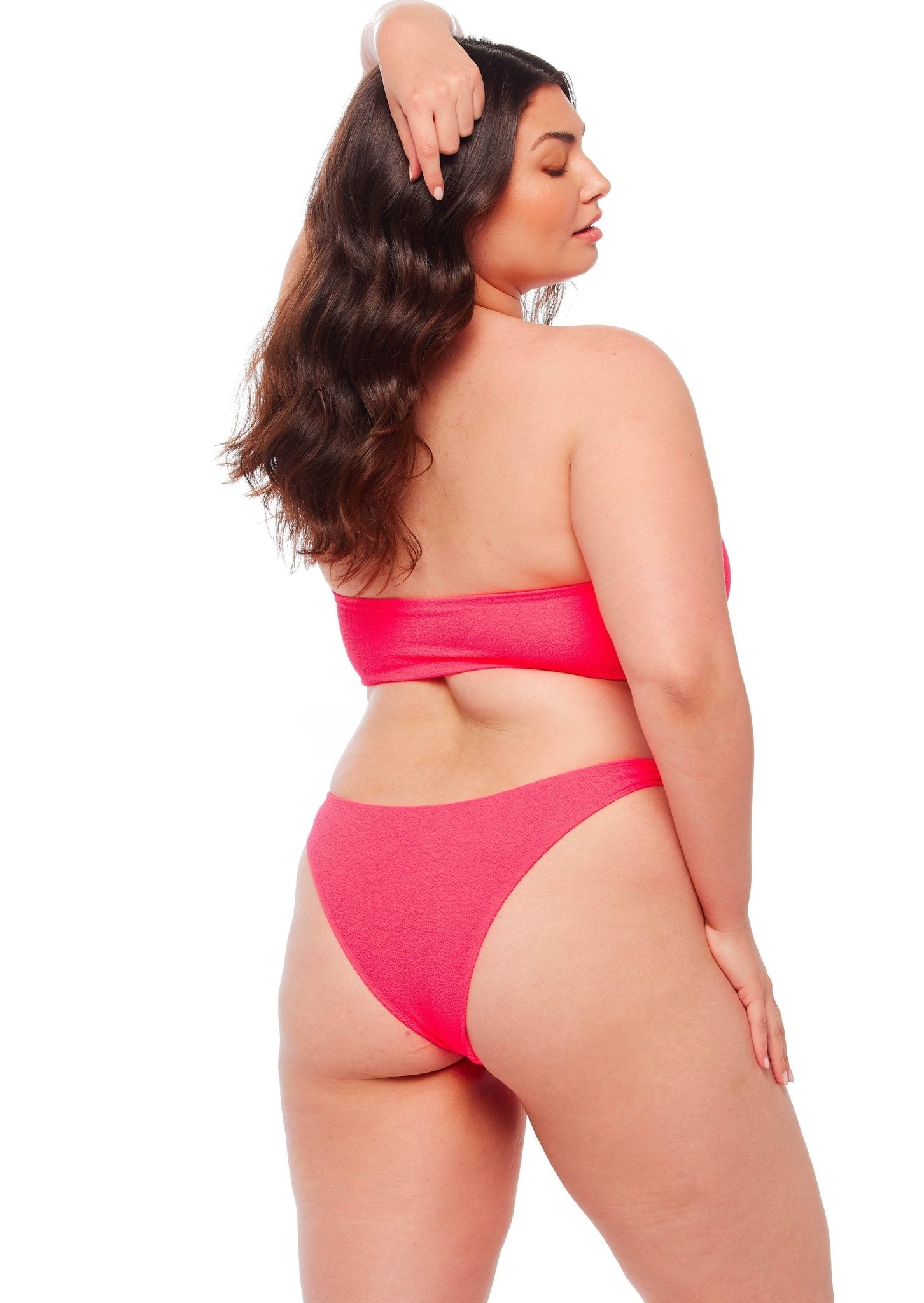 Malibu High Leg Cheeky Bikini Bottom - Zinnia Pink