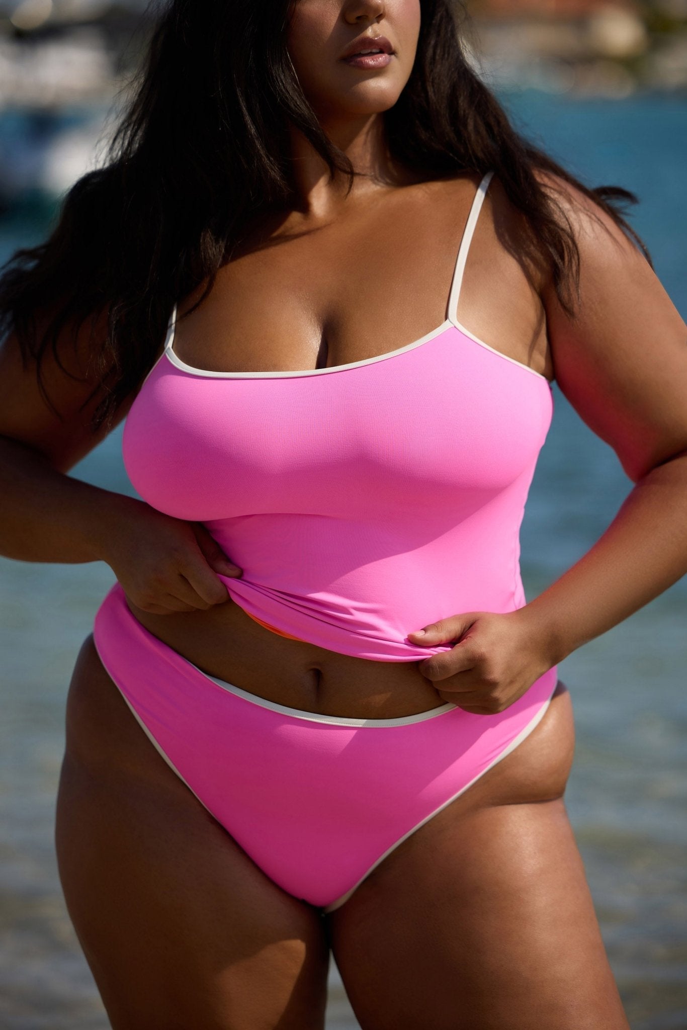 Monaco Bottom - Pink Orange Reversible