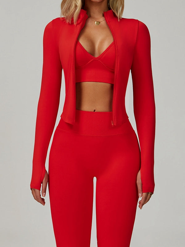 Deep V Back Seamless High-rise Leggings