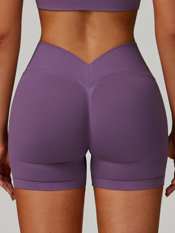 Deep V Back Seamless High-rise Leggings