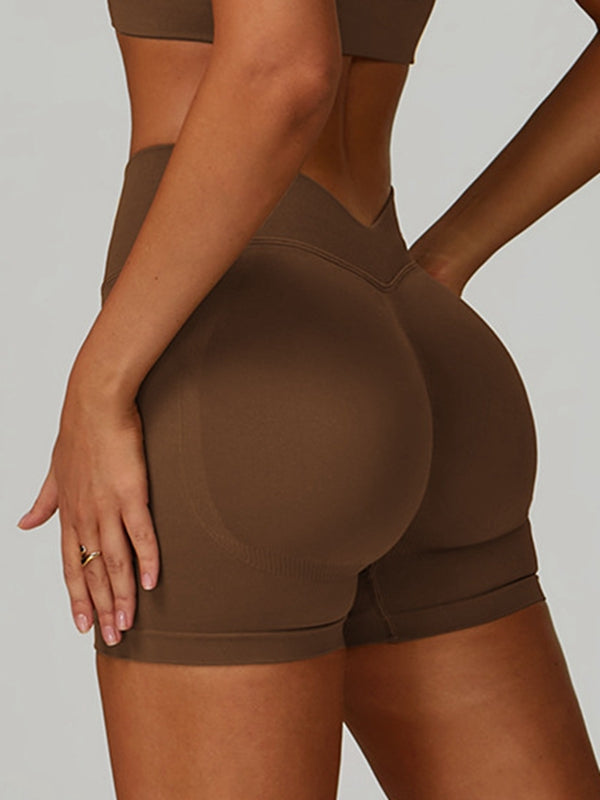 Deep V Back Seamless High-rise Leggings