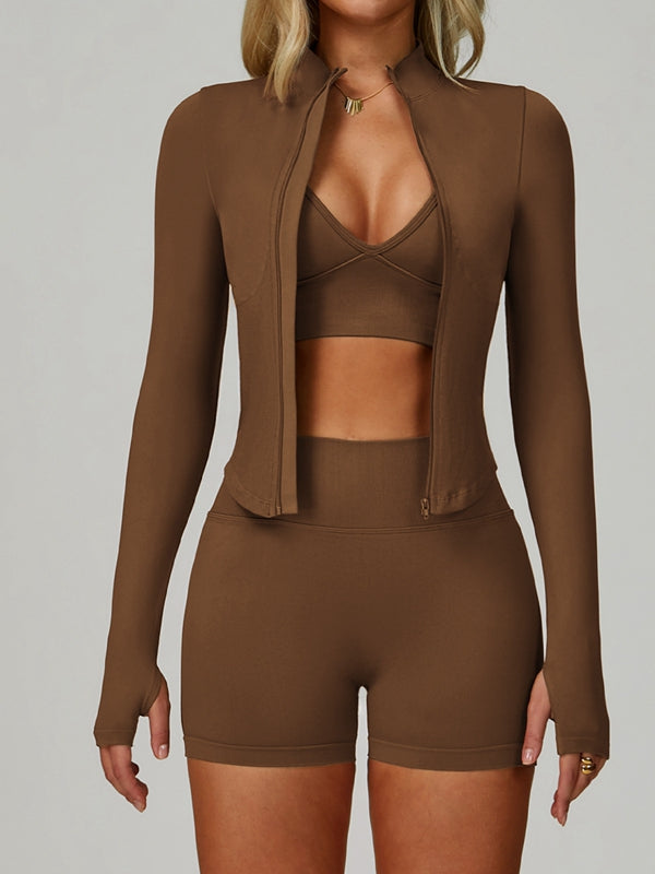 Deep V Collar Backless Sports Bras