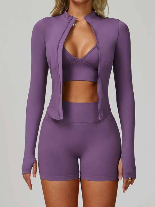 Deep V Collar Backless Sports Bras