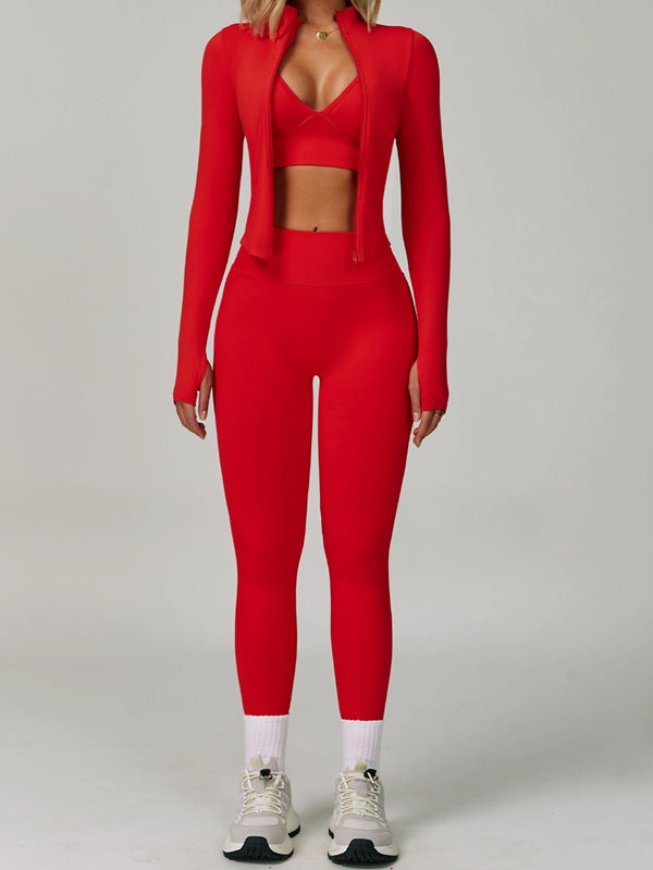 Deep V Back Seamless High-rise Leggings