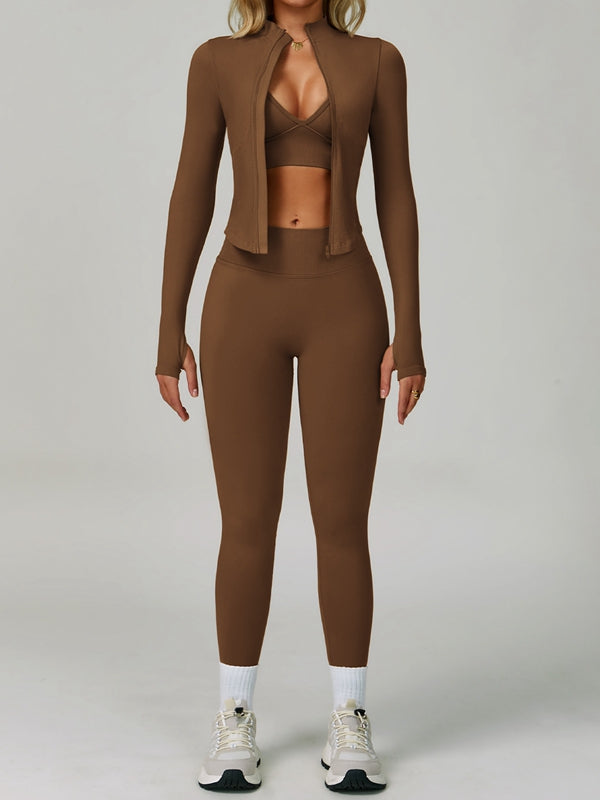 Deep V Back Seamless High-rise Tracksuit