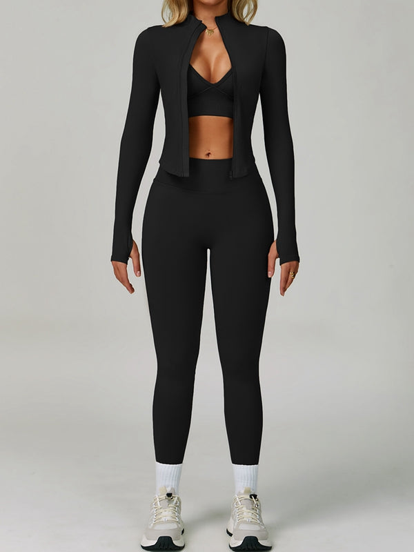 Deep V Back Seamless High-rise Leggings